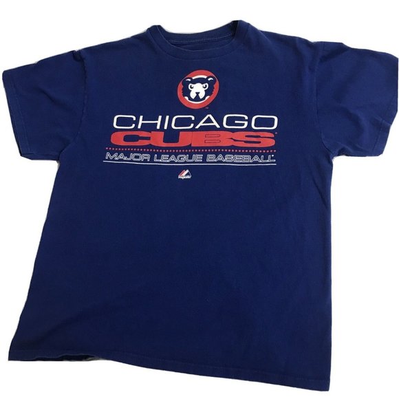 Majestic Other - Majestic Chicago Cubs MLB Basebal Ticket Shirt Adult Large Blue Red Mens